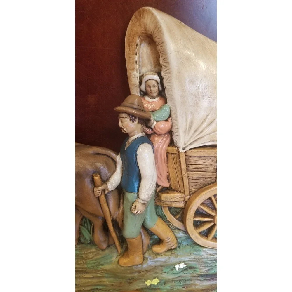 Oregon Trail Wall Chackware Plaque Numbered 1520
